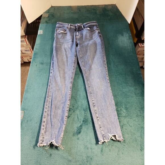 Loft Jeans Size 4 Womens Blue Stretch Pants Ladies Denim Mid Rise Curvy Skinny - Picture 2 of 13